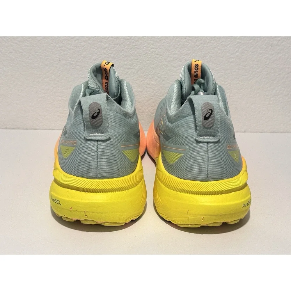 Asics Gel Kayano 31 Paris Running Shoe Mens Sz 13 Light Celadon Safety Yellow